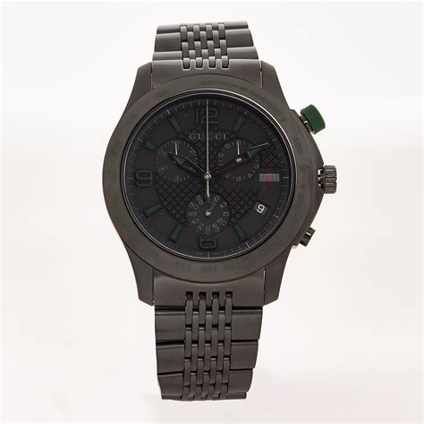 gucci 126.3 watch|gucci gunmetal tone chronograph watch.